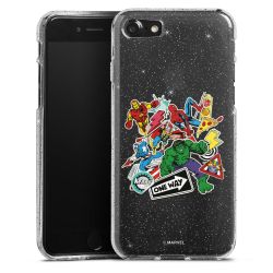 Silikon Glitter Case transparent-silber