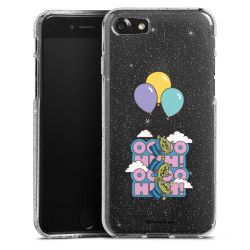 Silikon Glitter Case transparent-silber
