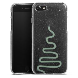 Silikon Glitter Case transparent-silber