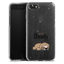 Silikon Glitter Case transparent-silber