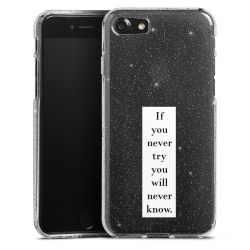 Silikon Glitter Case transparent-silber