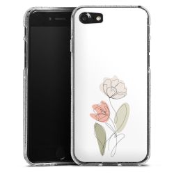 Silikon Glitter Case transparent-silber