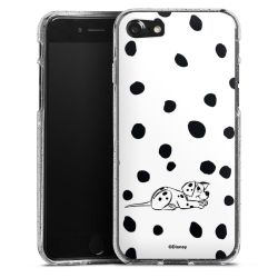 Silikon Glitter Case transparent-silber