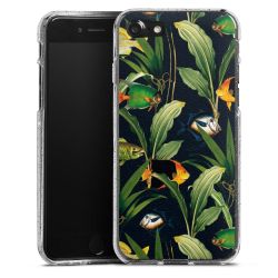 Silikon Glitter Case transparent-silber