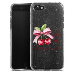 Silikon Glitter Case transparent-silber