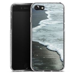 Silikon Glitter Case transparent-silber