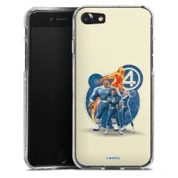 Silikon Glitter Case transparent-silber