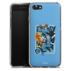 Silikon Glitter Case transparent-silber