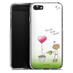 Silikon Glitter Case transparent-silber