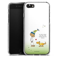 Silikon Glitter Case transparent-silber