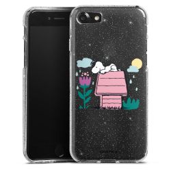Silikon Glitter Case transparent-silber