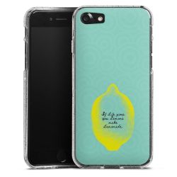 Silikon Glitter Case transparent-silber