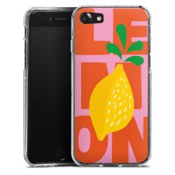 Silikon Glitter Case transparent-silber