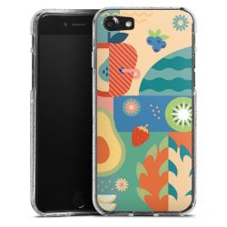 Silikon Glitter Case transparent-silber