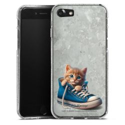 Silikon Glitter Case transparent-silber