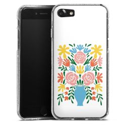 Silikon Glitter Case transparent-silber