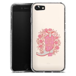 Silikon Glitter Case transparent-silber