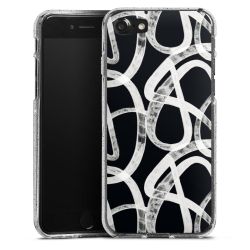 Silikon Glitter Case transparent-silber