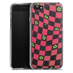 Silikon Glitter Case transparent-silber