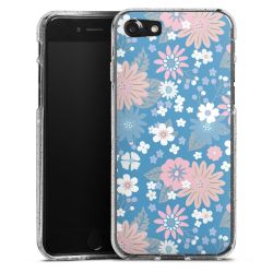 Silikon Glitter Case transparent-silber