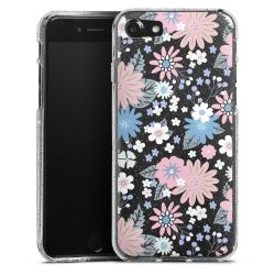 Silikon Glitter Case transparent-silber