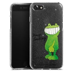 Silikon Glitter Case transparent-silber