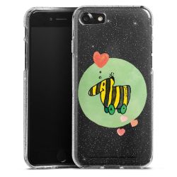 Silikon Glitter Case transparent-silber