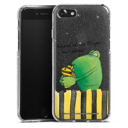 Silikon Glitter Case transparent-silber