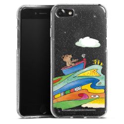 Silikon Glitter Case transparent-silber