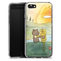 Silikon Glitter Case transparent-silber