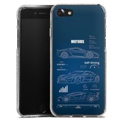 Silikon Glitter Case transparent-silber