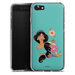 Silikon Glitter Case transparent-silber