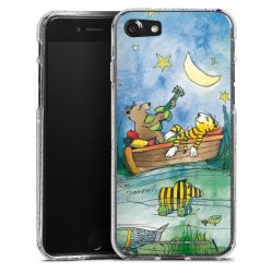 Silikon Glitter Case transparent-silber