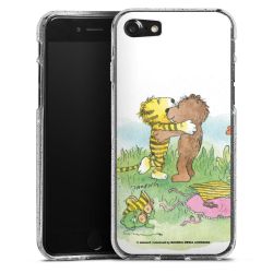 Silikon Glitter Case transparent-silber