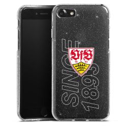 Silikon Glitter Case transparent-silber