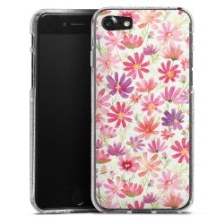 Silikon Glitter Case transparent-silber