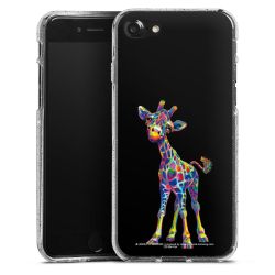 Silikon Glitter Case transparent-silber