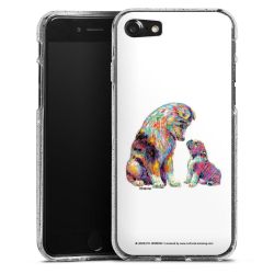 Silikon Glitter Case transparent-silber