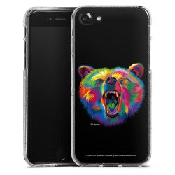 Silikon Glitter Case transparent-silber