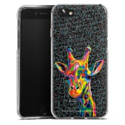 Silikon Glitter Case transparent-silber