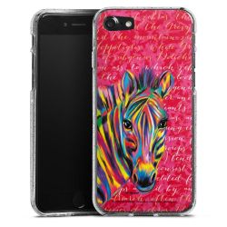 Silikon Glitter Case transparent-silber