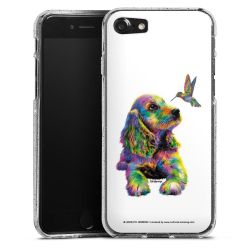 Silikon Glitter Case transparent-silber