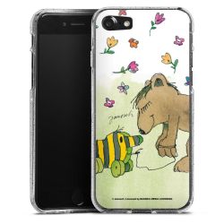 Silikon Glitter Case transparent-silber