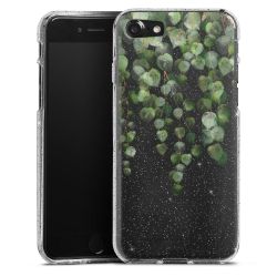 Silikon Glitter Case transparent-silber