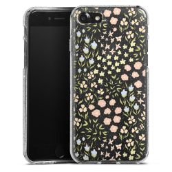 Silikon Glitter Case transparent-silber