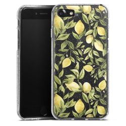 Silikon Glitter Case transparent-silber