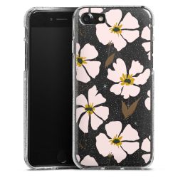 Silikon Glitter Case transparent-silber