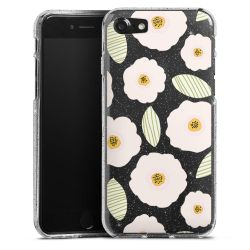 Silikon Glitter Case transparent-silber