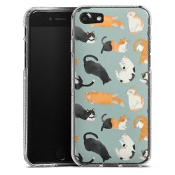 Silikon Glitter Case transparent-silber