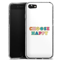 Silikon Glitter Case transparent-silber